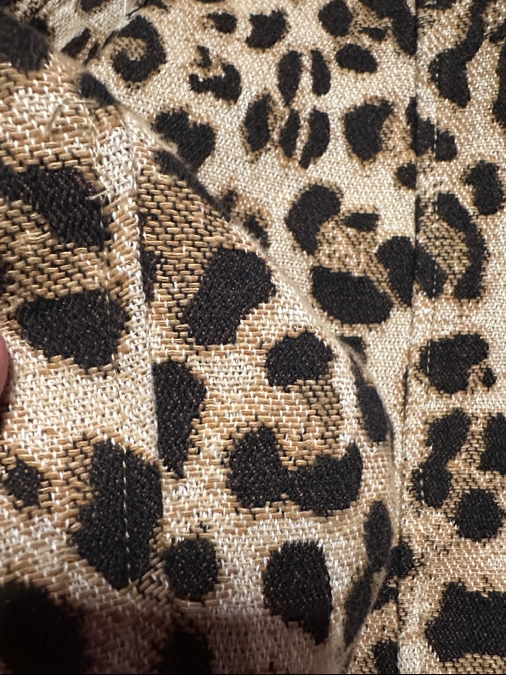 H&M Leopard Print Moto Jacket - Black & Cream - Picture 6 of 7